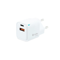 Cargador usb de pared coolbox 20w gan usb tipo a - usb tipo c