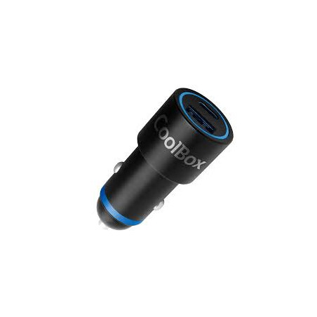 Cargador usb para coche coolbox 45w usb tipo a -  usb tipo c