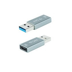 Adaptador usb tipo c a usb tipo a nanocable negro - hembra -  macho gen2 10gbps