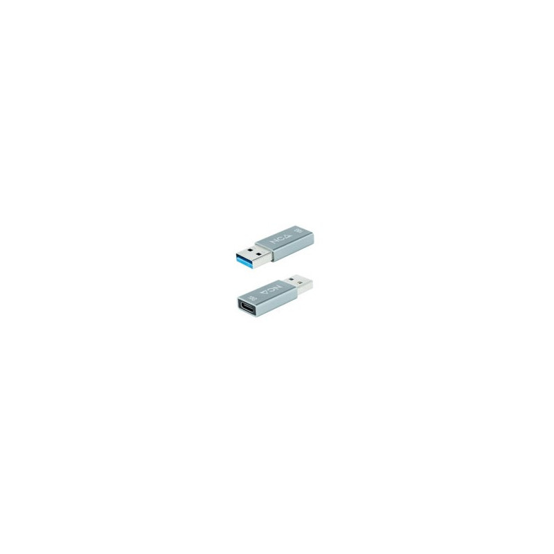 Adaptador usb tipo c a usb tipo a nanocable negro - hembra -  macho gen2 10gbps