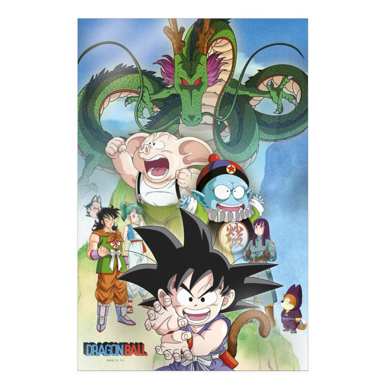 Poster 3d 38x58cm shenron and heroes dragon ball
