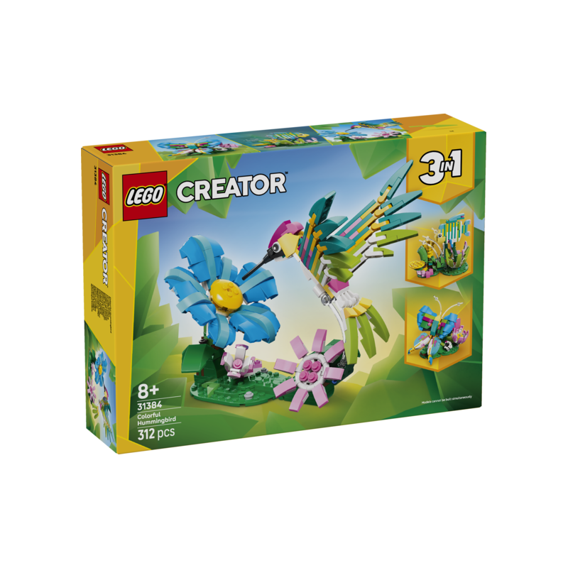 Lego creator 3 animales de juguete en 1 colibrí de colores