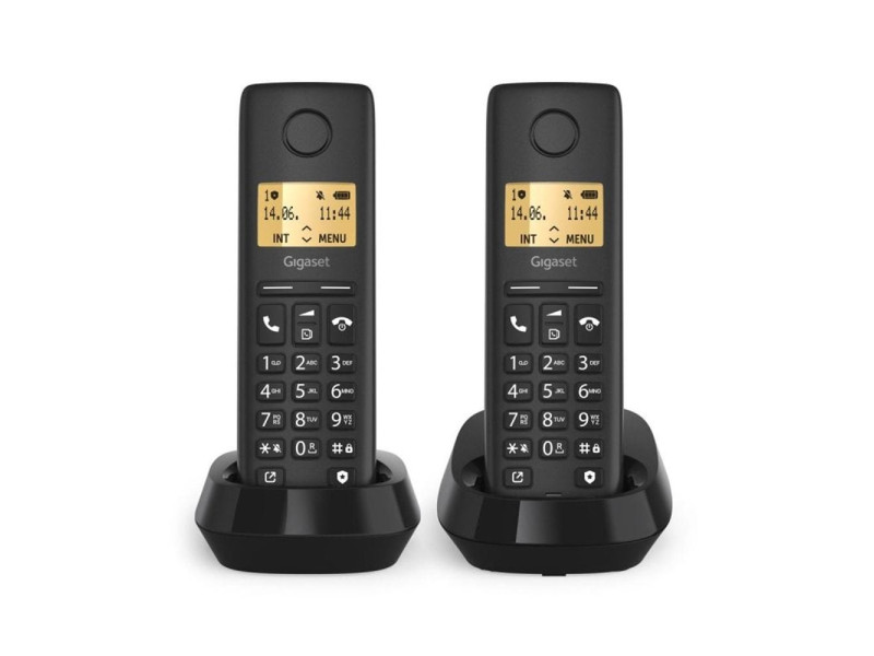 Telefono fijo inalambrico gigaset basic 100 duo negro