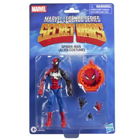 Figura hasbro marvel legends series secret wars spider - man (alien costume)