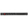 Regleta salicru para rack 19 pulgadas sps pdu 4 tomas schuko 6 tomas iec interruptor