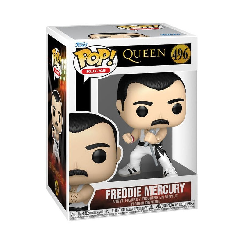 Funko pop rocks: queen -  f. mercury (white singlet)