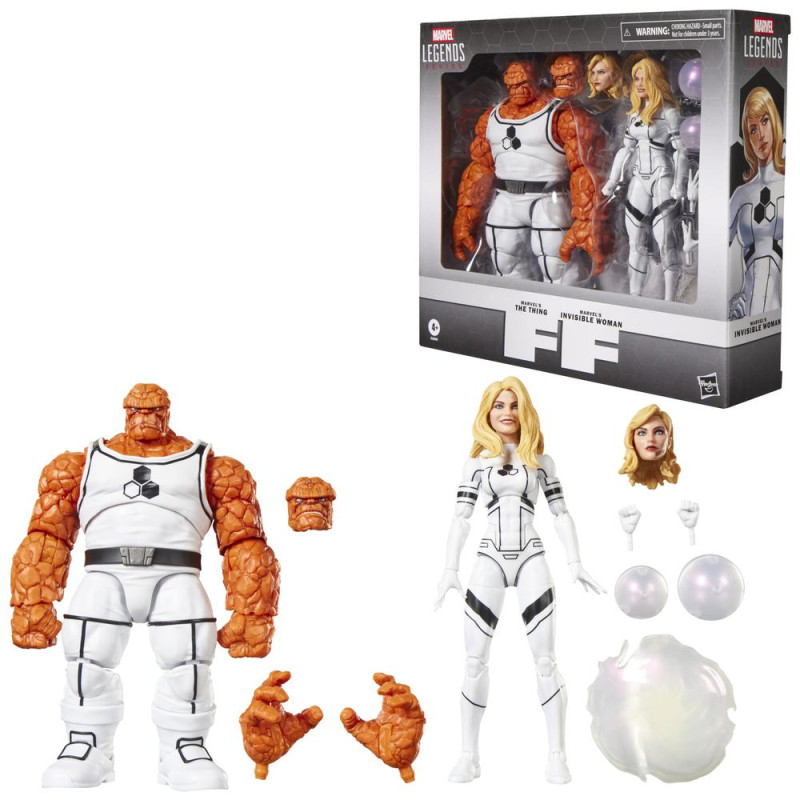 Figura hasbro marvel legends series marvel's the thing & marvel's invisible woman