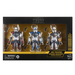 Set 3 figuras hasbro star wars the black series the clone wars arc commander colt. havoc & blitz