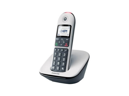 Telefono inalambrico dect digital motorola cd5001 blanco -  pantalla retroiluminada -  teclas grandes