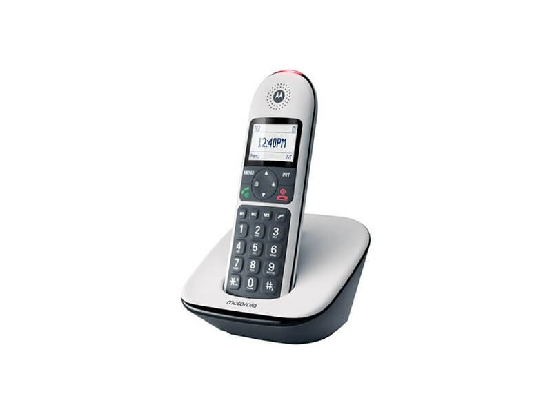Telefono inalambrico dect digital motorola cd5001 blanco -  pantalla retroiluminada -  teclas grandes