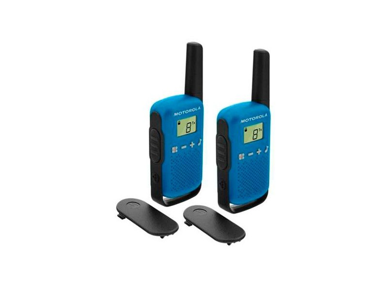 Walkie talkie motorola tlkr - t42 blue packs 2  pmr446 -  8km -  16canales -  500mw -  clip cinturon