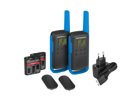 Walkie talkie motorola t62 azul duo - hasta 8km