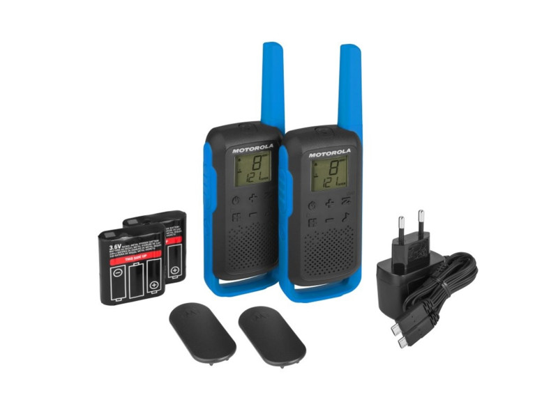 Walkie talkie motorola t62 azul duo - hasta 8km