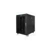 Armario lanberg rack 19 pulgadas 15u 800x1000 lcd puerta cristal flat pack negro