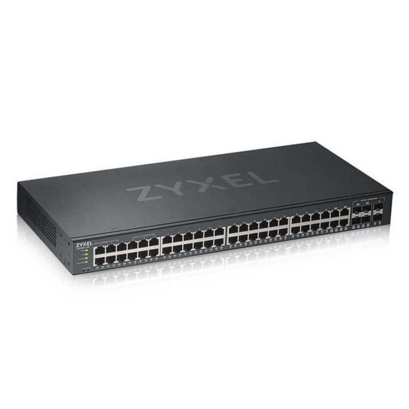 Switch 50 puertos zyxel gs1920 - 48v2 - eu0101f gestionable 44 puertos gigabit ethernet + 4 puertos sfp combo + 2 puerto
