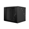 Armario lanberg mural doble seccion rack 19 pulgadas 9u -  600x600 negro
