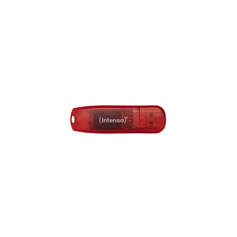 Memoria usb 2.0 intenso rainbow 128gb rojo