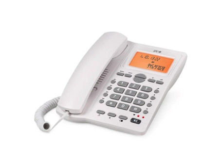 Telefono fijo spc office id 2 blanco mute - 24 melodias - tecla r - 4 memorias directas