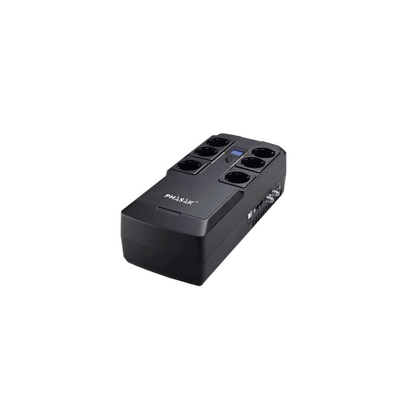 Sai ups phasak 800va interact kyptos ph 9478 s 3xschuko 3xsurge protect rj45 usb 0.8kva