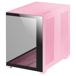 Caja ordenador mars gaming  mcv4p premium custom xxl cristal templado rosa