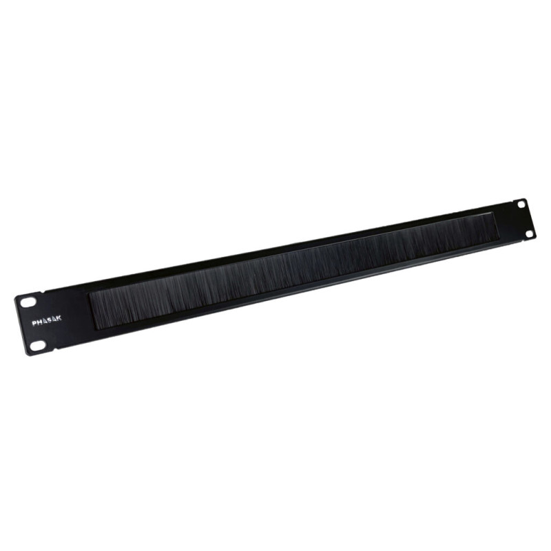 Guia de cable con cepillo phasak para rack armario 19 pulgadas pa 1901