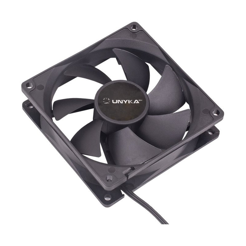 Ventilador de caja unyka 90mm color negro 7 aspas