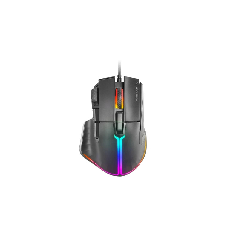 Mouse raton mars gaming mmxt rgb 12800 dpi ergonomico