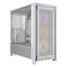 Caja ordenador gaming corsair frame 4000d atx cristal templado blanca