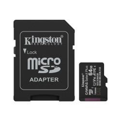 Tarjeta memoria micro sdxc 64gb kingston canvas select plus +  adaptador sd