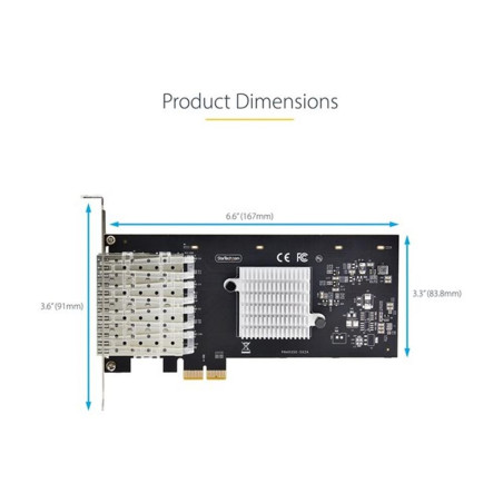 Tarjeta de red startech p041gi - network - card 4x sfp