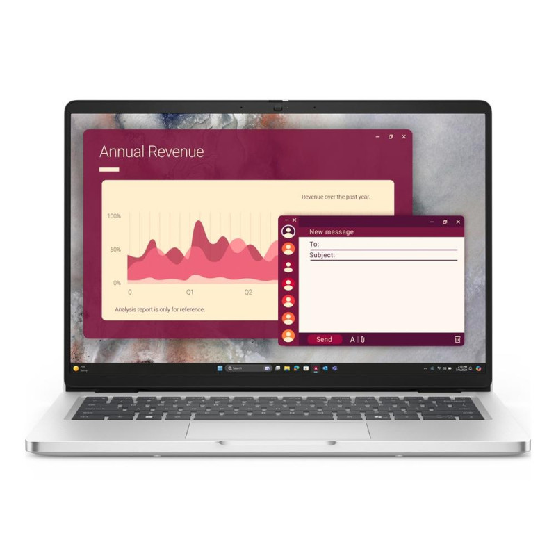 Portatil dell pro 14 pc14250 u7 - 255u -  16gb -  ssd 512gb -  14 pulgadas fhd+ -  w11p