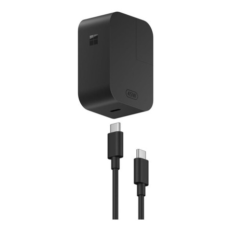 Cargador portatil microsoft surface 45w usb tipo c negro