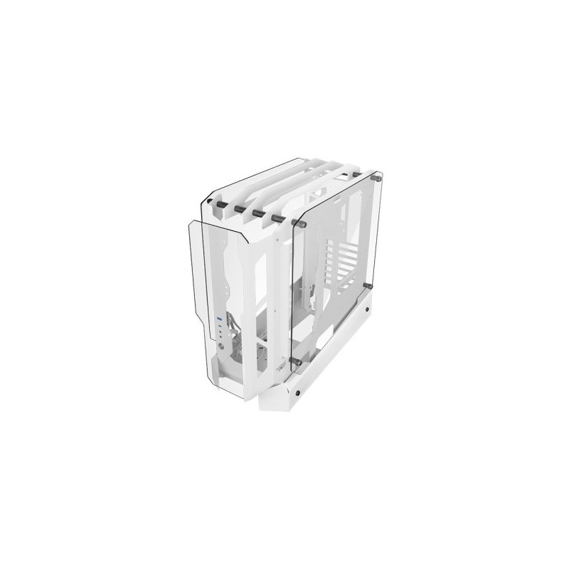 Caja ordenador mars gaming mcedgew atx cristal templado blanca