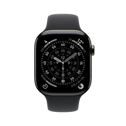 Smartwatch apple watch s11 gps + cellular 46mm natural slate case black sport band s - m