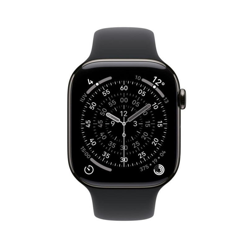 Smartwatch apple watch s11 gps + cellular 46mm natural slate case black sport band s - m
