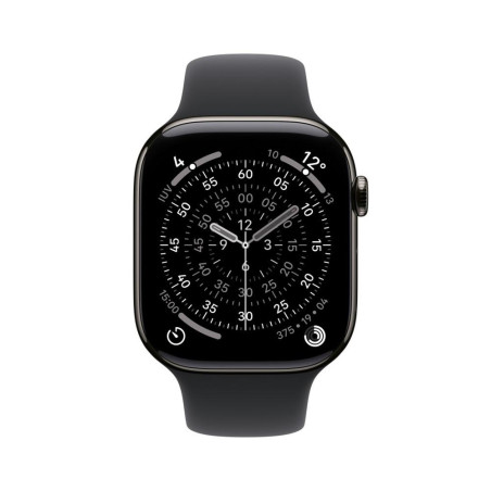 Smartwatch apple watch s11 gps + cellular 46mm natural slate case black sport band s - m