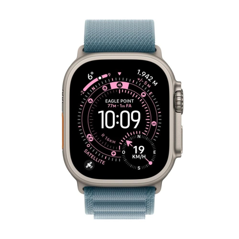 Smartwatch apple watch ultra 3 gps + cellular 49mm natural titanium case blue alpine loop -  l