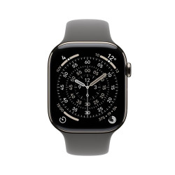 Smartwatch apple watch s11 gps + cellular 46mm natural titanium case stone grey sport band m - l