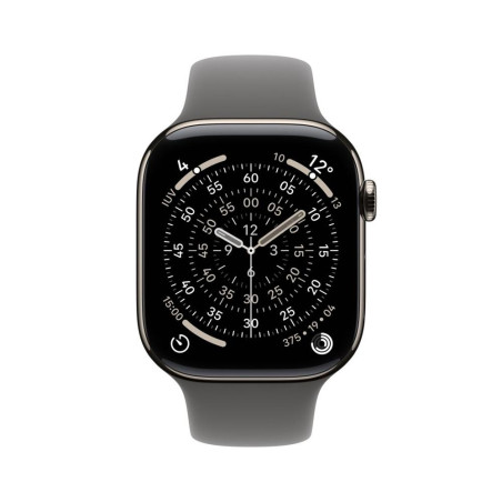 Smartwatch apple watch s11 gps + cellular 46mm natural titanium case stone grey sport band m - l