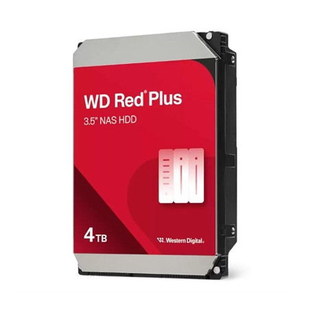 Disco duro interno hdd wd western digital nas red plus 4tb 3.5 pulgadas sata 6gb - s 256mb