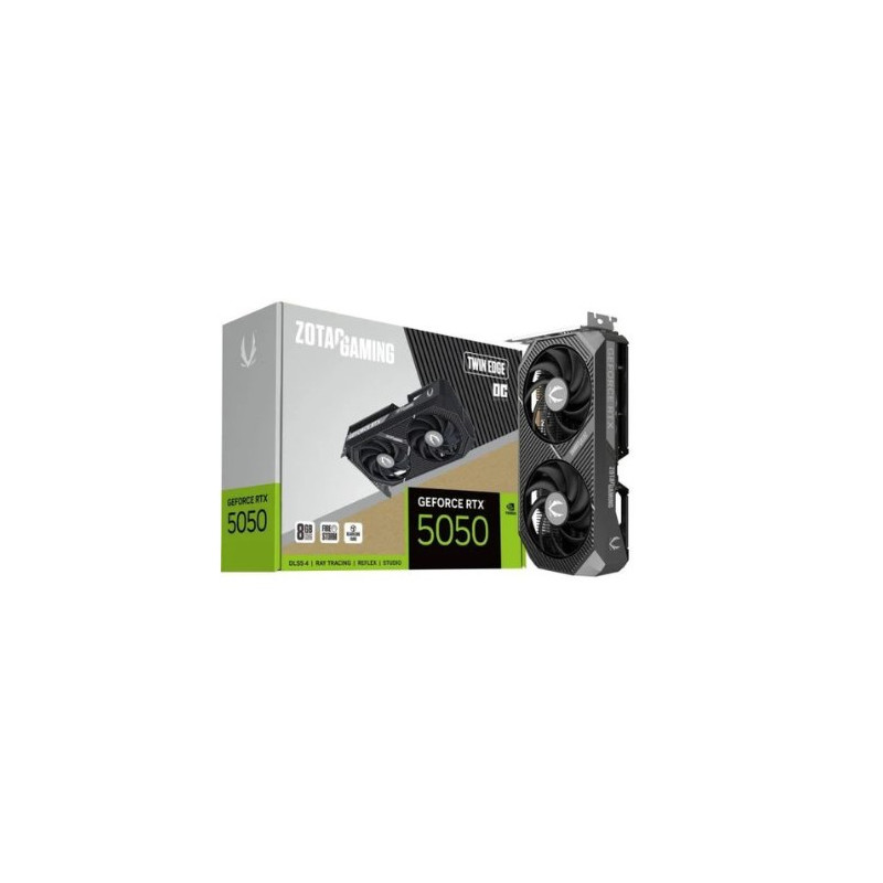Tarjeta grafica zotac gaming rtx 5050 oc twin edge 8gb gddr7 -  3x dp -  1x hdmi pci express 5.0