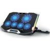 Soporte - base refrigeracion para ordenador portatil ewent ew1260 -  6 ventiladores -  hub 2 puertos -  rgb -  hasta 17 