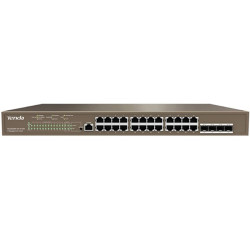 Switch 24 puertos gigabit ethernet 10 - 100 - 1000 tenda 56 gbps -  poe total 370 w