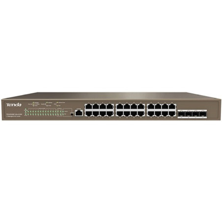 Switch 24 puertos gigabit ethernet 10 - 100 - 1000 tenda 56 gbps -  poe total 370 w