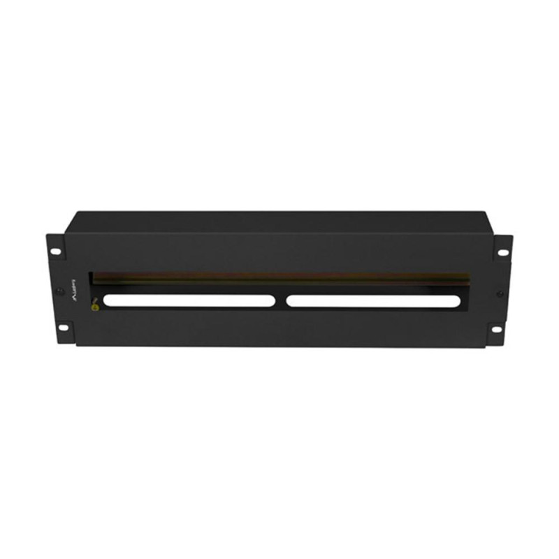 Panel lanberg de distribucion de tension 19'' 3u con rail din ts - 35 negro