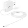 Cargador pared startech wch1ceu 60w 1x usb tipo c blanco + cable usb tipo c 2m