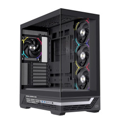 Caja ordenador gaming einarex s800 atx rgb cristal templado negra