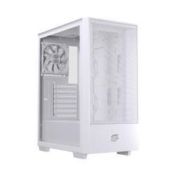 Caja ordenador gaming einarex p100 core atx cristal templado blanca