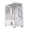 Caja ordenador gaming einarex s501d atx rgb cristal templado blanca