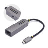 Adaptador usb tipo c a ethernet startech macho - hembra -  gris